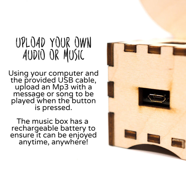 Design Your Own Music Box - Personalized Electronic MP3 Custom Gift - Quetzal Studio