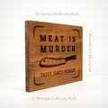 Personalized Cutting Board - Meat is Murder - Maple, Cherry or Walnut - Quetzal Studio