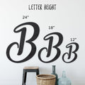 Single Initial Letter Decorative Wood Wall Sign - Quetzal Studio