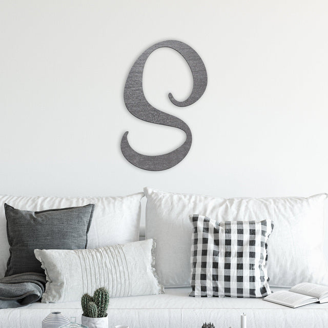 Single Initial Letter Wood Wall Sign