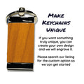 Wooden Keychain - Groomsman - Quetzal Studio