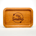 Hardwood Catch All Valet Tray - Last Name - Quetzal Studio