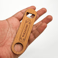Wooden Flat Bottle Opener - Vintage - Quetzal Studio