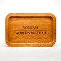 Hardwood Catch All Valet Tray - Name/Position - Quetzal Studio