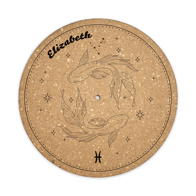 Piscis Cork Turntable Slipmat | Enhanced Static-Repellant Audiophile Vinyl Accessory | Quetzal Studio