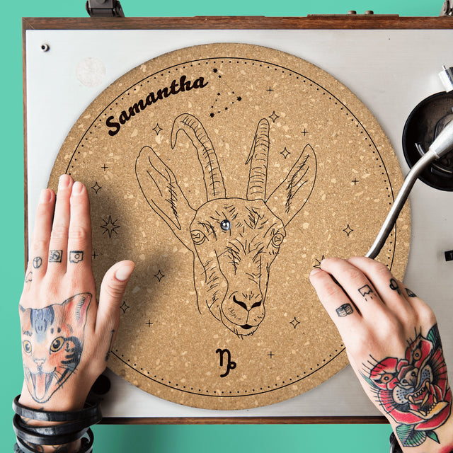 Capricorn Cork Turntable Slipmat | Enhanced Static-Repellant Audiophile Vinyl Accessory | Quetzal Studio