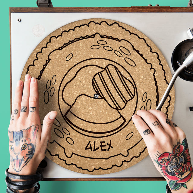 Sushi Cork Turntable Slipmat | Enhanced Static-Repellant Audiophile Vinyl Accessory | Quetzal Studio