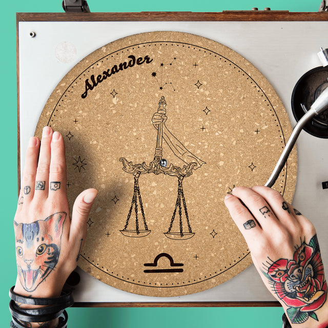 Libra Cork Turntable Slipmat | Enhanced Static-Repellant Audiophile Vinyl Accessory | Quetzal Studio