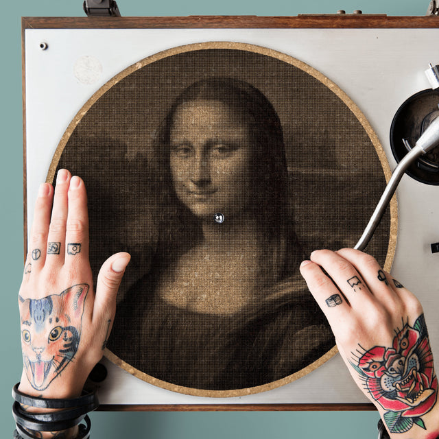 Monalisa Cork Turntable Slipmat | Enhanced Static-Repellant Audiophile Vinyl Accessory | Quetzal Studio