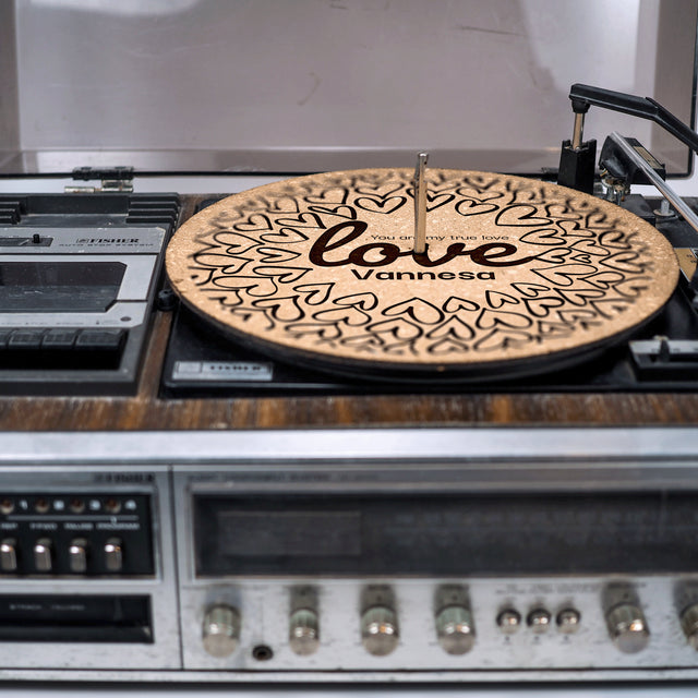True Love  Turntable Slipmat | Enhanced Static-Repellant Audiophile Vinyl Accessory | Quetzal Studio