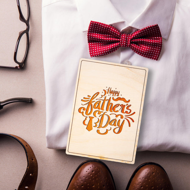 Premium Wooden Card - Happy Father's Day