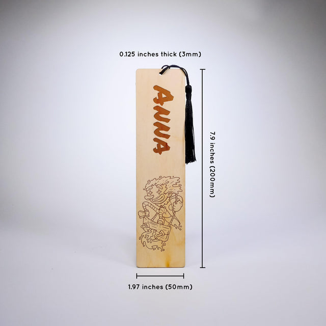 Personalized Wood Bookmark with Tassel  - CLOWN SWING